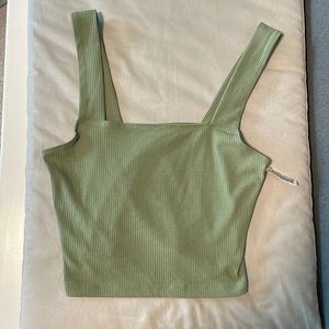 American Eagle green cropped tank